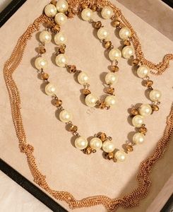 The Limited- Gold & Pearl Necklace